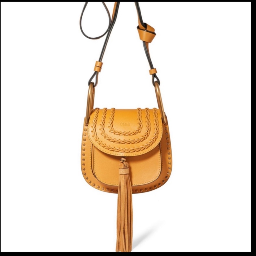CHLOÉ Hudson mini tasseled leather shoulder bag